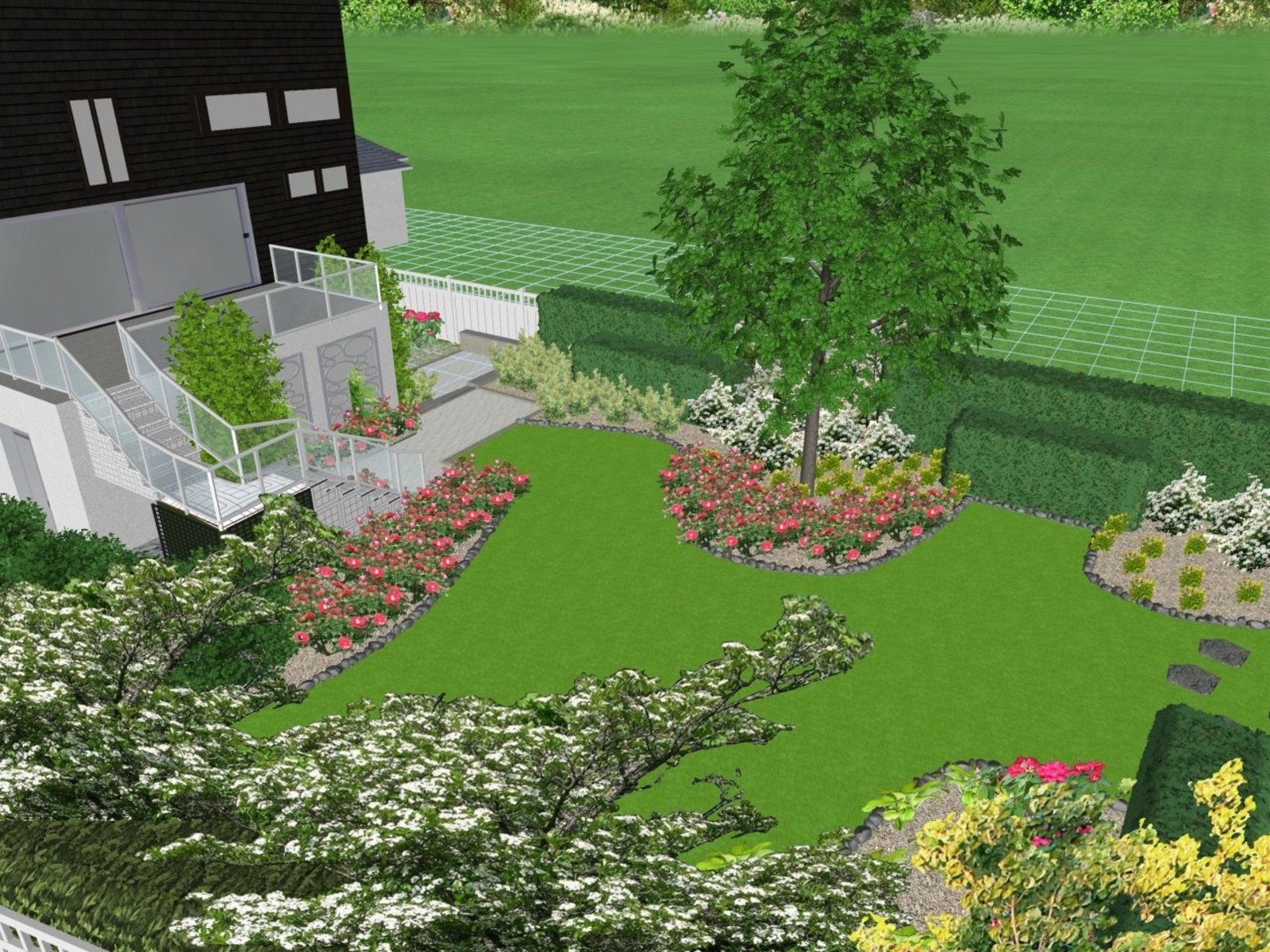 Beispiel einer 3D Gartenplanung